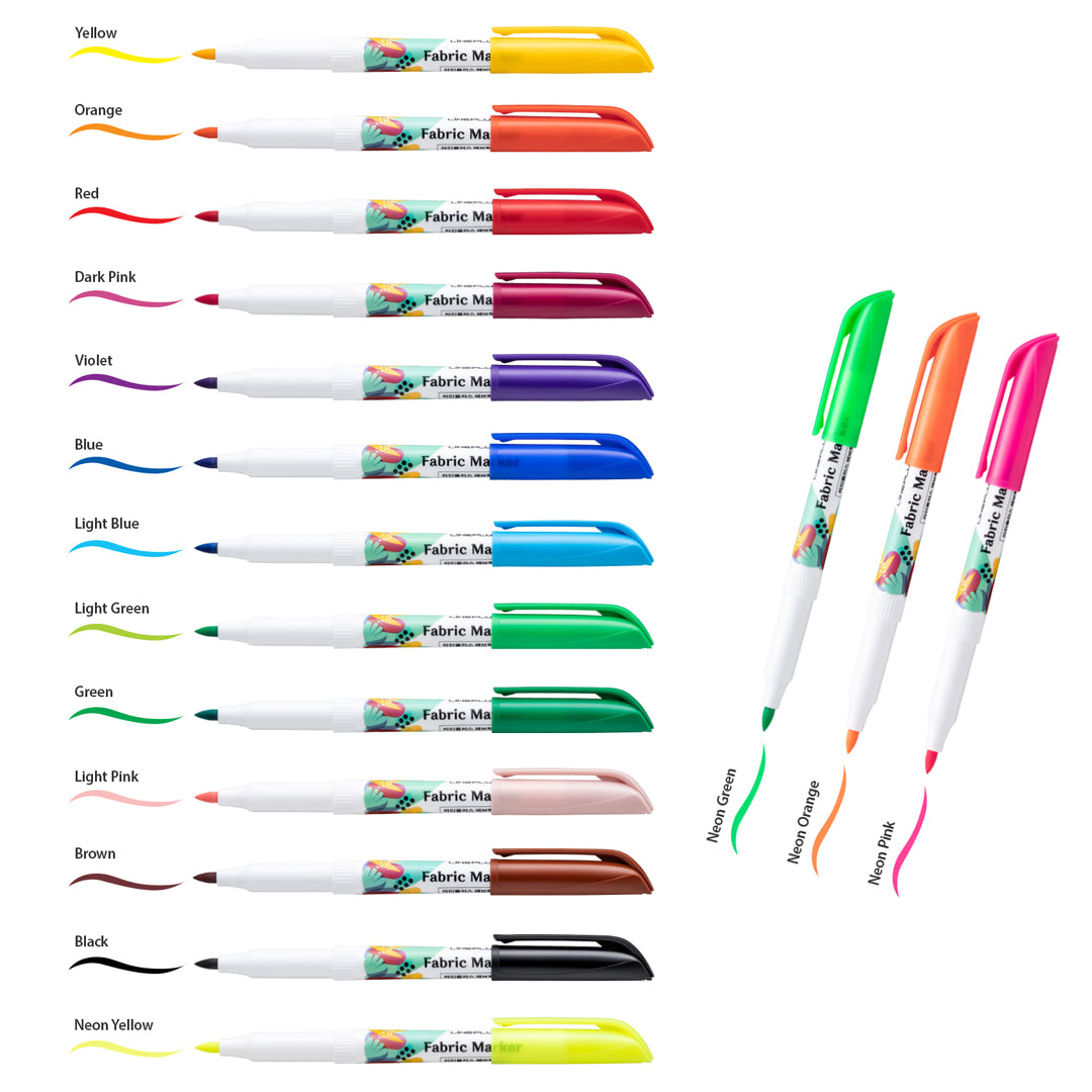 Lineplus Fabric Marker Set for Textile Art (Set of 8 & Set of 12) - Retail Maharaj