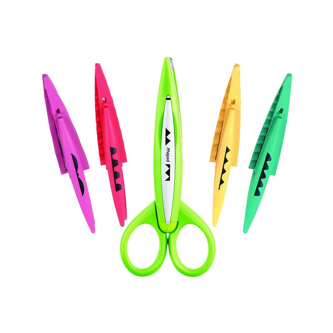 Maped Craft Scissors Set with 5 Interchangeable Decorative Blades - Retail Maharaj