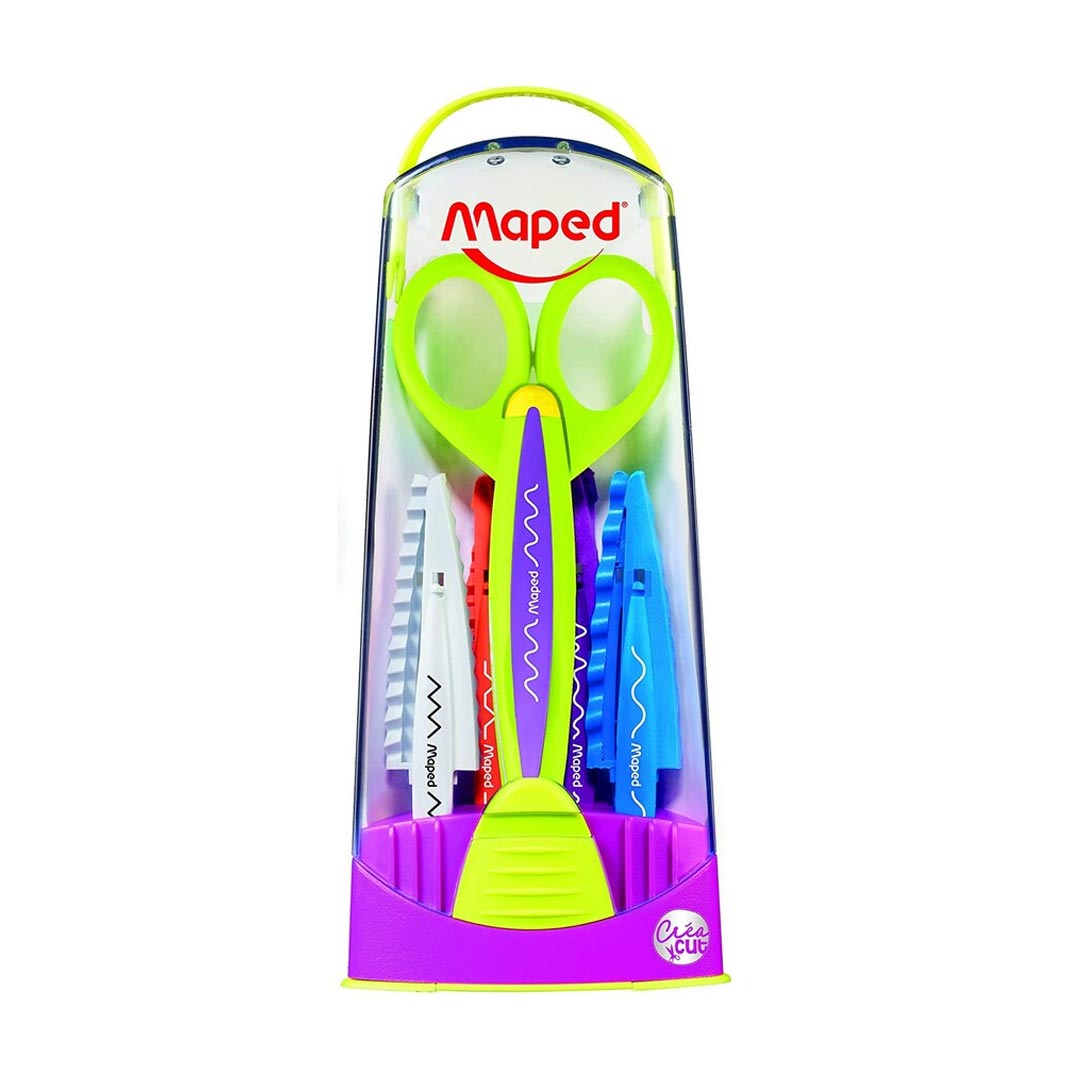 Maped Craft Scissors Set with 5 Interchangeable Decorative Blades - Retail Maharaj