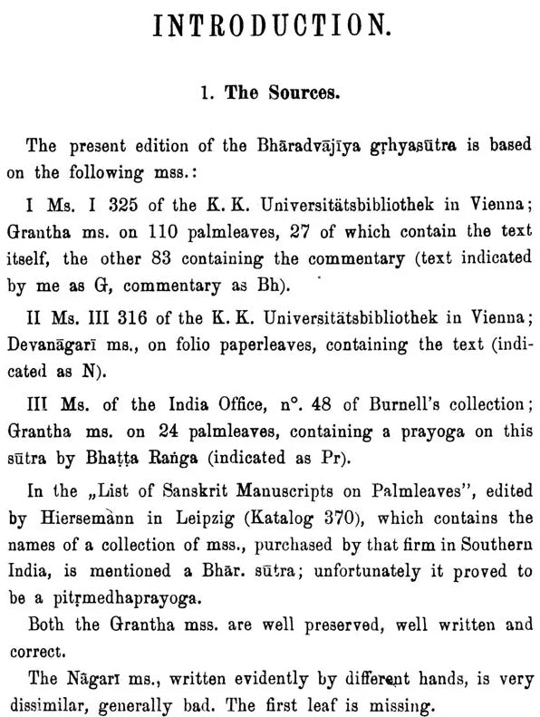 Bharadvaja-Grahyasutra - Retail Maharaj