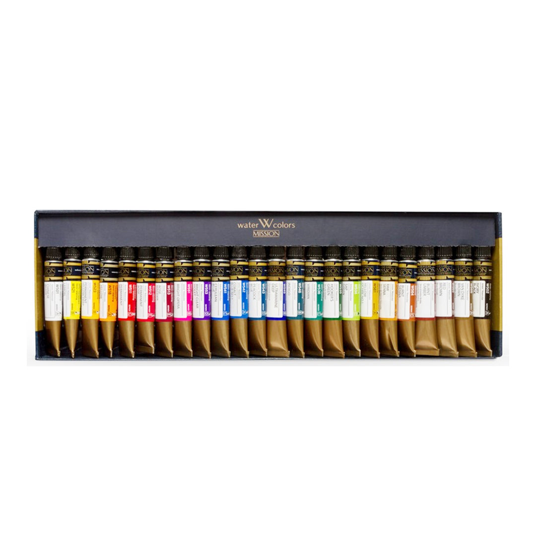 Mijello Mission Gold Watercolor Paint 7ml Set of 12, 18, 24 & 36 - Retail Maharaj