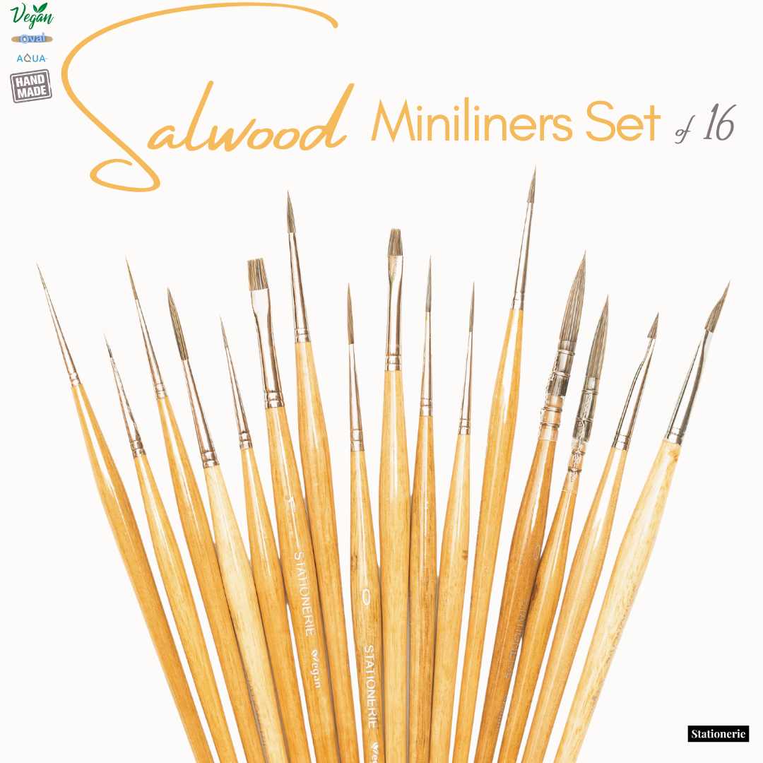 Stationerie Mini Liners Brush Set of 16 - Retail Maharaj