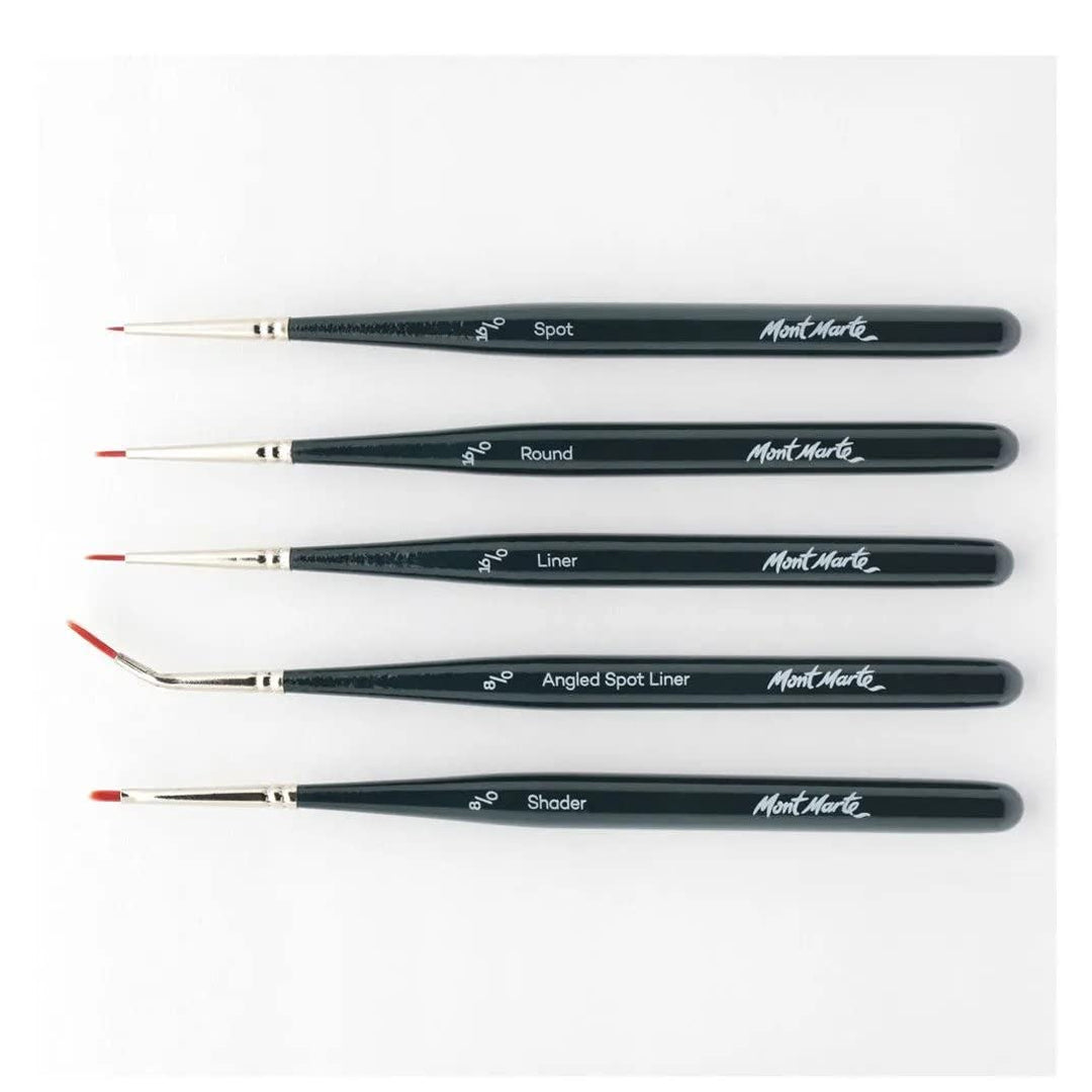 Mont Marte Signature Mini Detail Brush Set for Fine Art – Set of 5 - Retail Maharaj