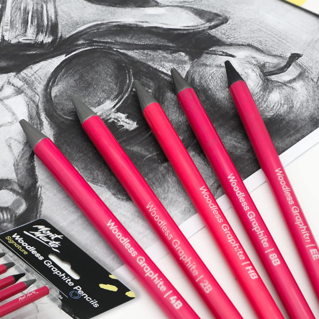 Mont Marte Signature Woodless Graphite Drawing Pencils - Retail Maharaj