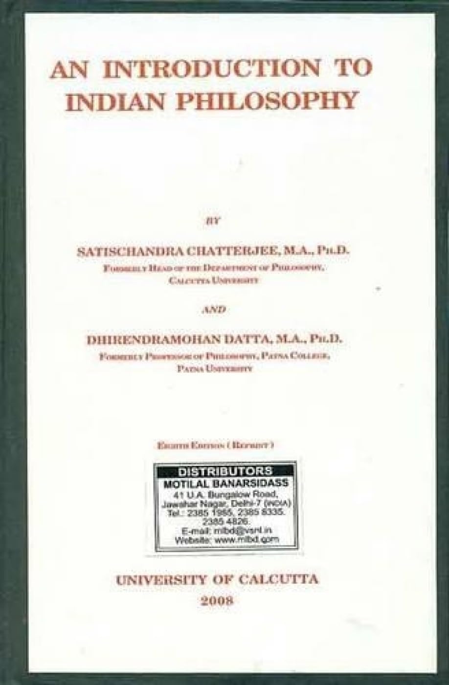 An Introduction to Indian Philosophy - Retail Maharaj