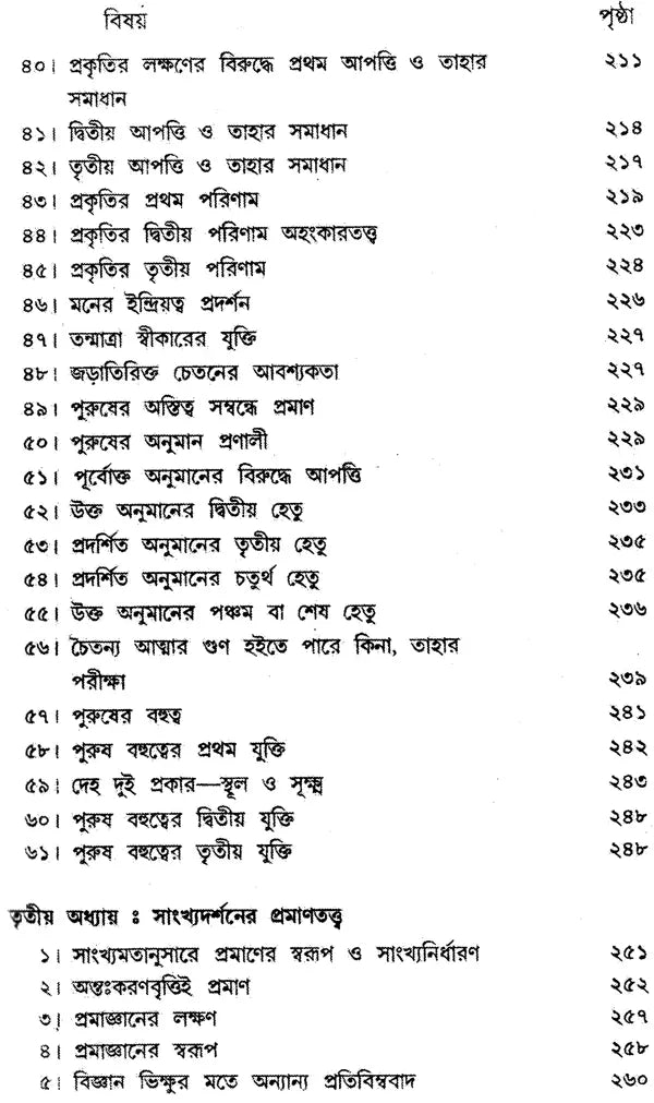 Sankhayadarsaner Bibaran (Bengali)