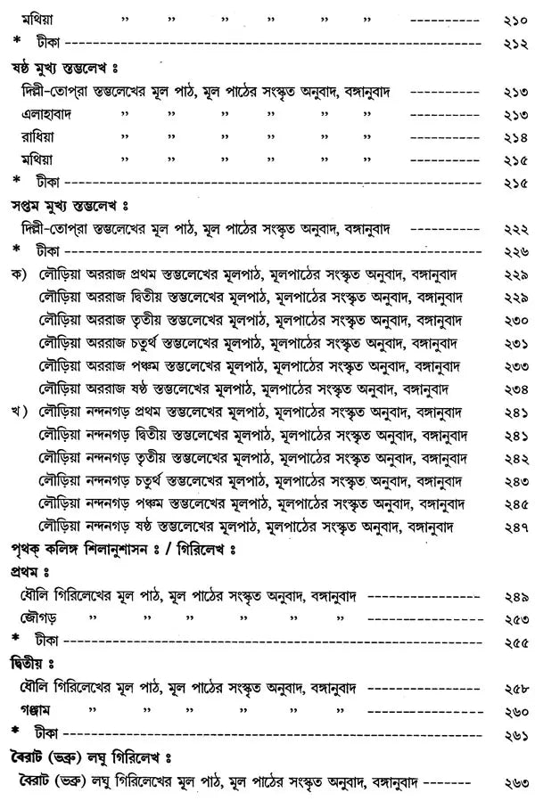 অশোক অভিলেখ - Inscriptions of Ashoka (Bengali)
