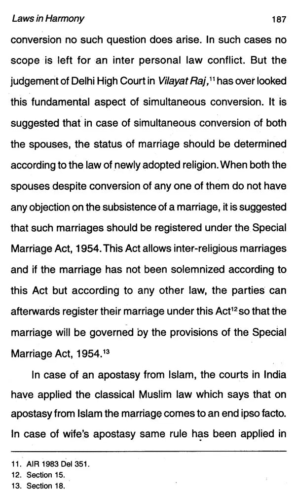 Law Relating to Conversion In Islam: Towards Harmony of Conflicting Matrimonial Laws in India - Retail Maharaj