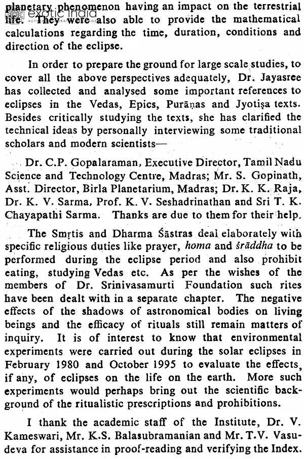 Eclipses in Hindu Life and Thought