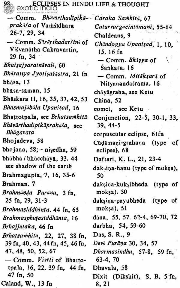 Eclipses in Hindu Life and Thought