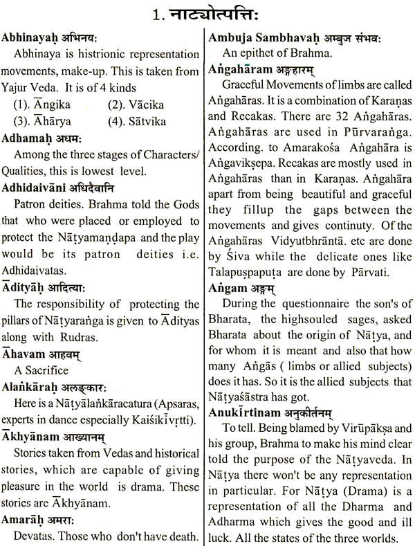 Pictorial & Descriptive Glossary of Bharata’s Natyasastra (A Student's Companion) - Retail Maharaj
