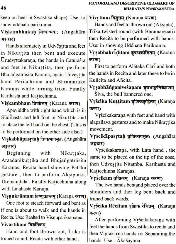 Pictorial & Descriptive Glossary of Bharata’s Natyasastra (A Student's Companion) - Retail Maharaj