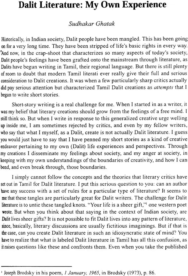 Tamil Dalit Literature (My Own Experience) - Retail Maharaj