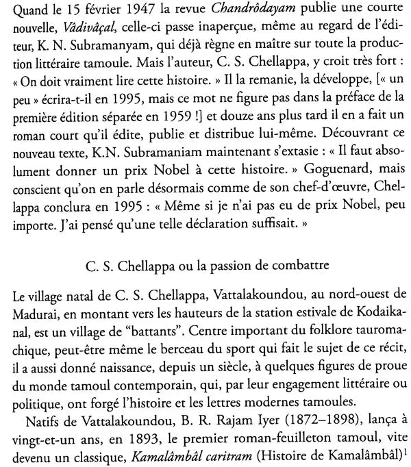 Vadivacal (Des Taureaux Et Des Hommes En Pays Tamoul) - Retail Maharaj
