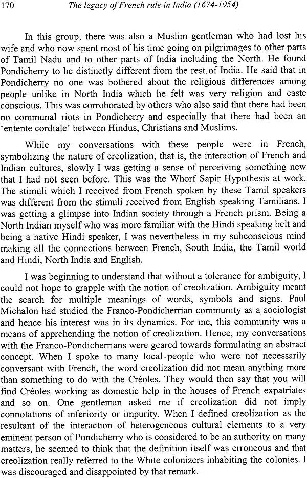 The Legacy of French Rule in India (1674–1954): An Investigation of a Process of Creolization - Retail Maharaj