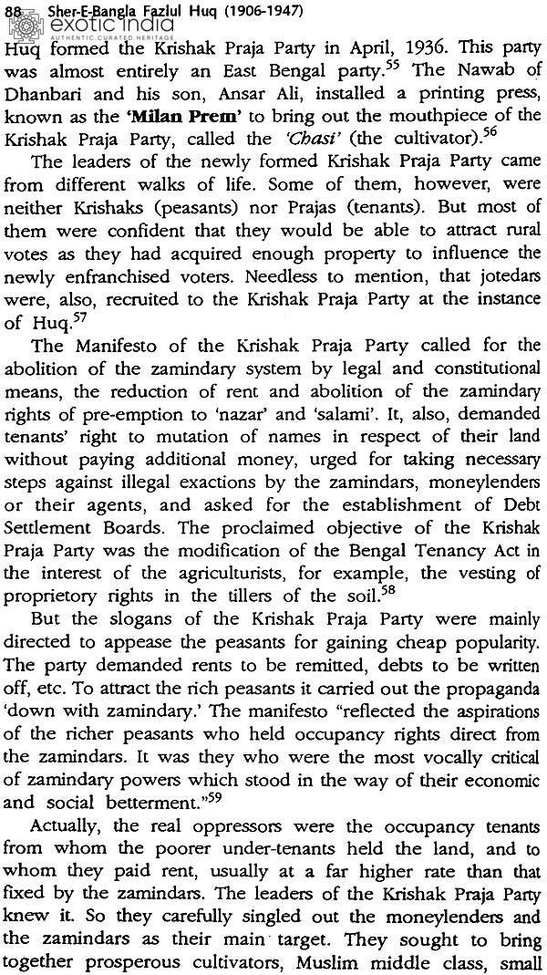 Sher-E-Bangla Fazlul Huq 1906 - 1947 (In the Cross-Currents of Provincial and National Politics of India)