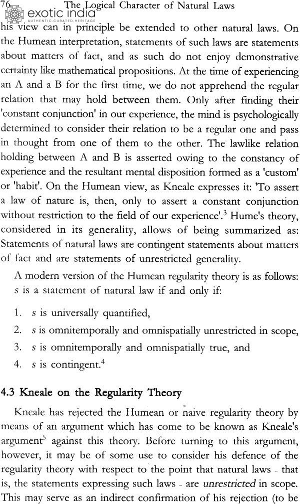 The Logical Character of Natural Laws (An Examination of Kneale's View)