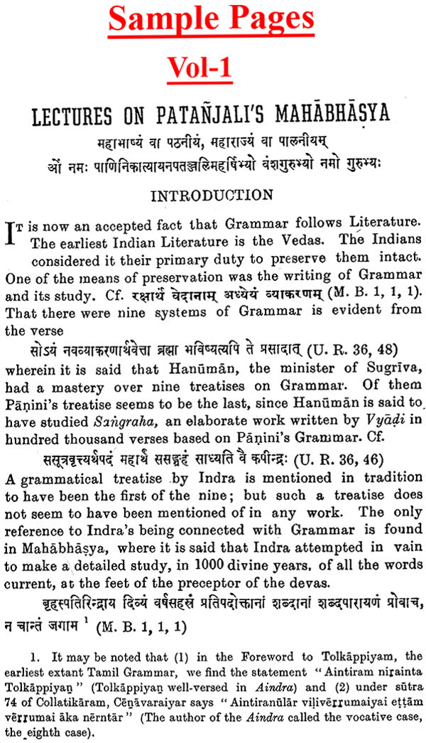 Lectures on Patanjali's Mahabhasya (Set of 14 Volumes)