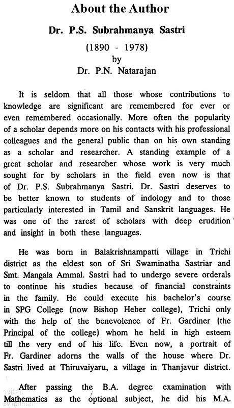 Tolkappiyam - The Earliest Extant Tamil Grammar With a Short Commentary in English (Set of 2 Volumes)