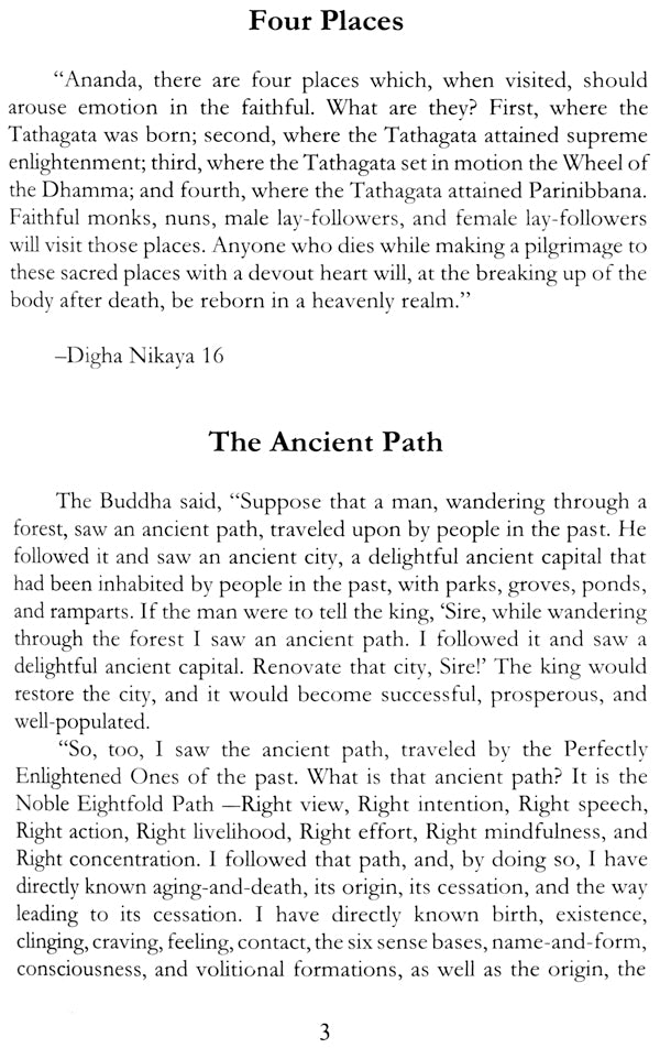 A Pilgrim's Companion - Readings Buddhist Texts to Enhance a Pilgrimage to the Sacred Sites