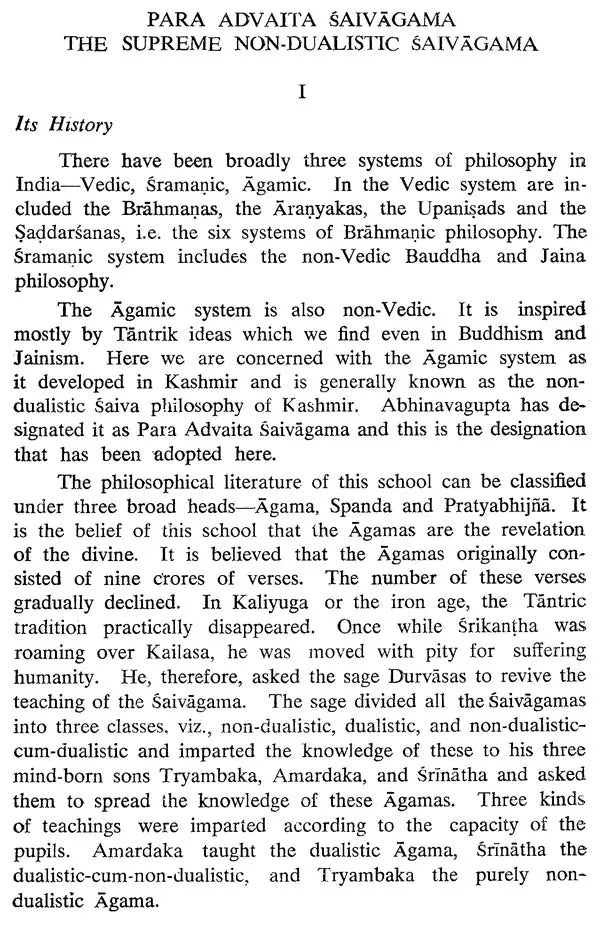 Mahamahopadhyay Gopinath Kaviraj Memorial Lectures 1979: Para Advaita Saivagama – The Supreme Non-Dualistic Saivagama (An Old and Rare Book)