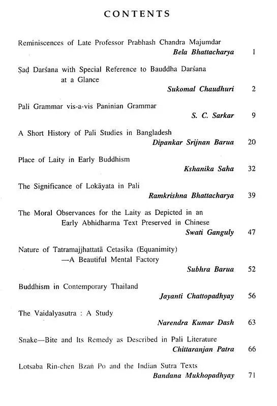 Journal of The Department of Pali- Vol-X, 2000 (An Old and Rare Book)