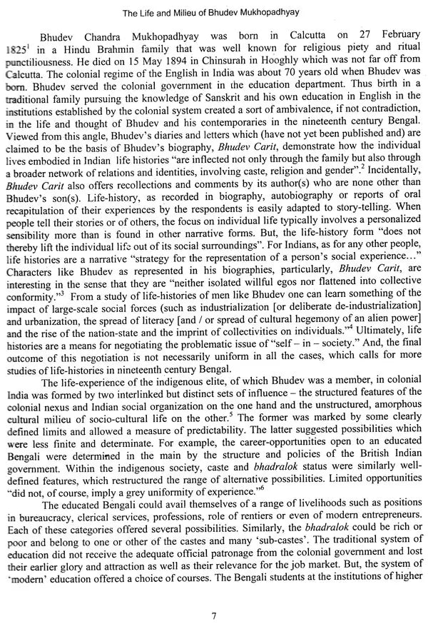 The First Indian Social Theorist: Ideas of Bhudev Chandra Mukhopadhyay