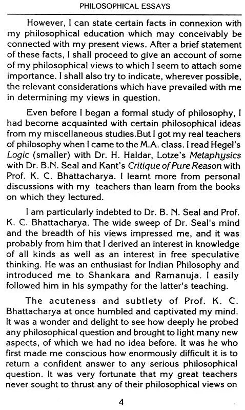 Philosophical Essays (An Old and Rare Book)