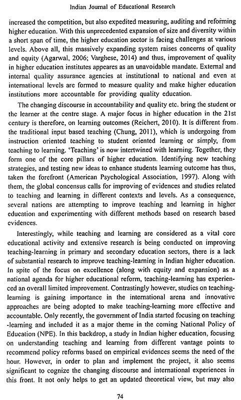 Indian Journal of Educational Research: Peer Reviewed- Volume V
