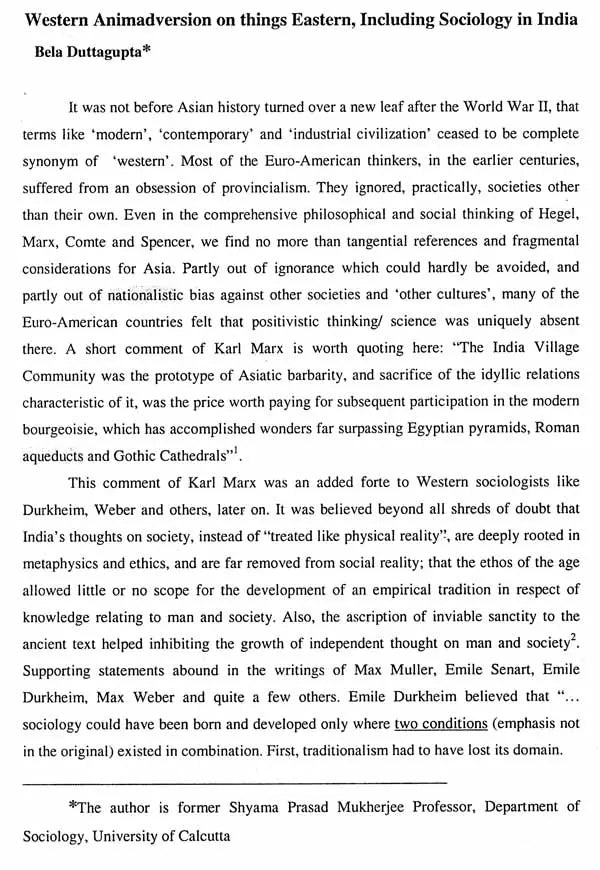 Journal of The Department of Sociology (An Old and Rare Book)