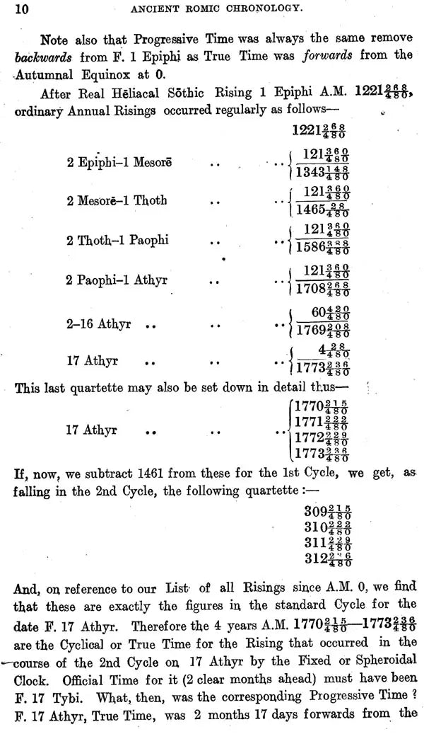 Ancient Romic Chronology (An Old and Rare Book, Pin Holed)