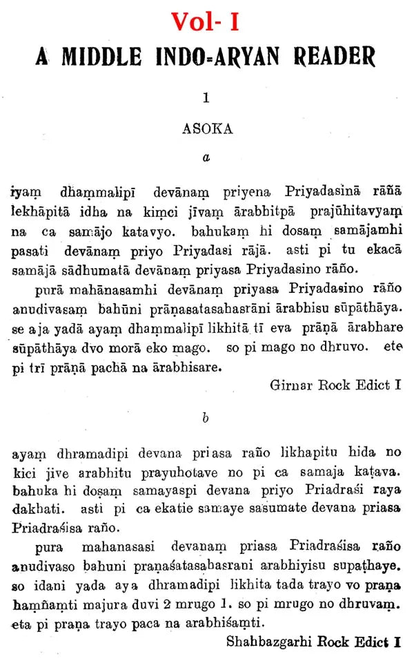 A Middle Indo-Aryan Reader – Set of Two Volumes