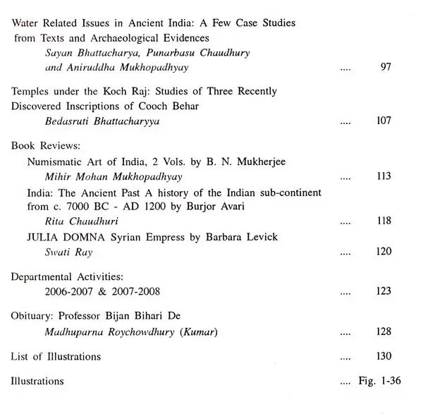 Journal of Ancient Indian History Volume XXIV 2007-08