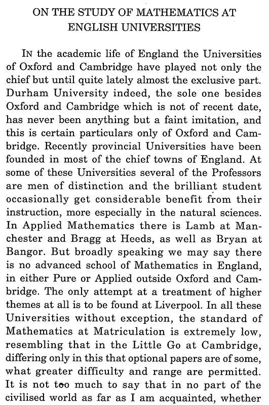 Report on the Study of Mathematics on the Continent of Europe (An Old Book)