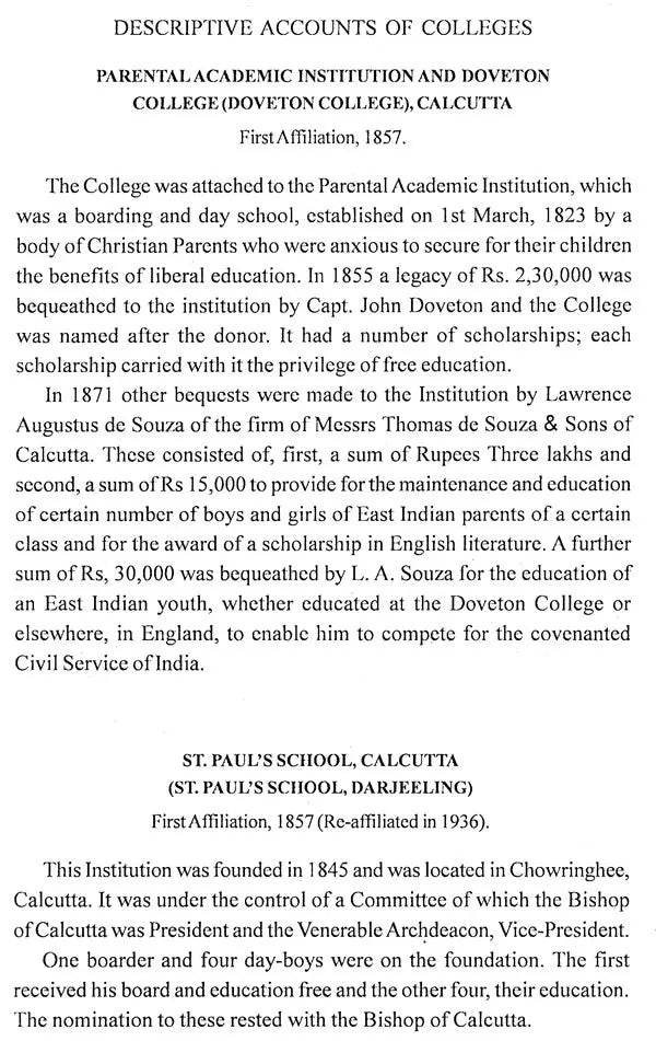 Hundred Years of the University of Calcutta (Supplement 1857-1956)