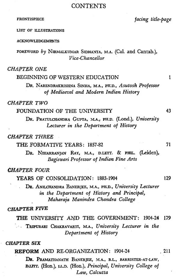 Hundred Years of the University of Calcutta (1857-1956)
