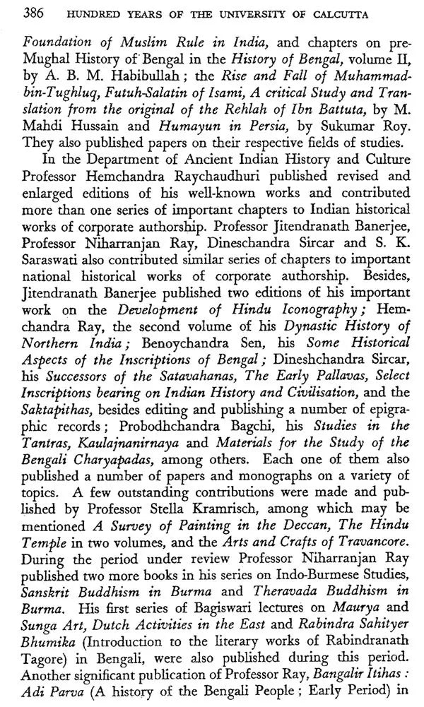 Hundred Years of the University of Calcutta (1857-1956)
