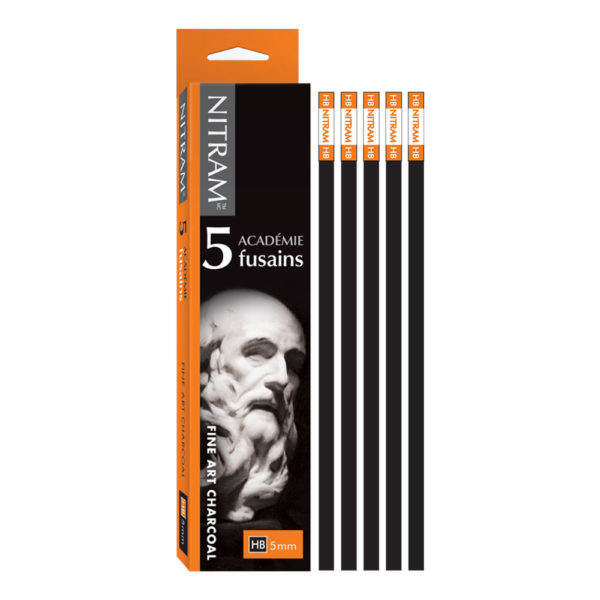 Nitram Académie Fusain HB Medium Charcoal Batons - Retail Maharaj