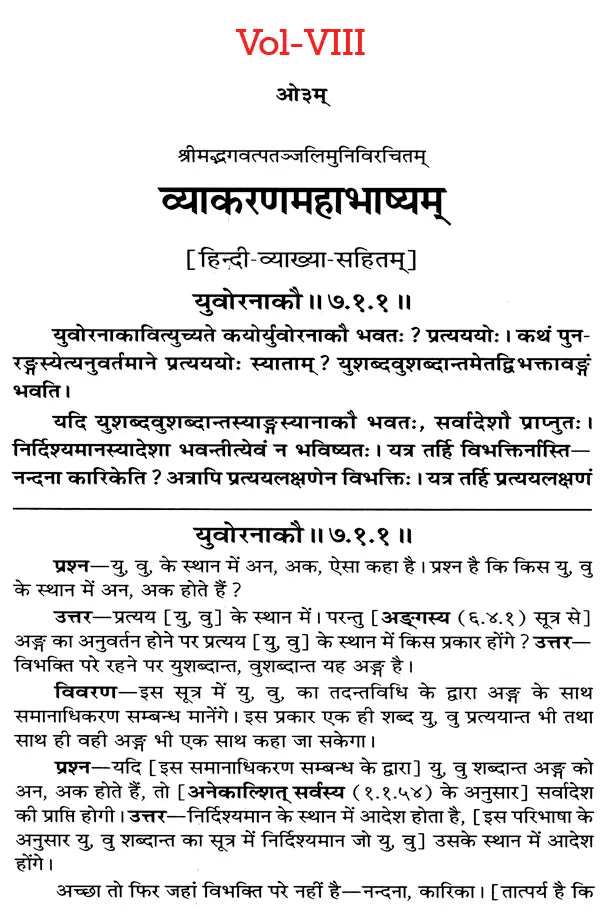 Mahabhashya With Explanation In Hindi (Set of 10 Books) - Retail Maharaj