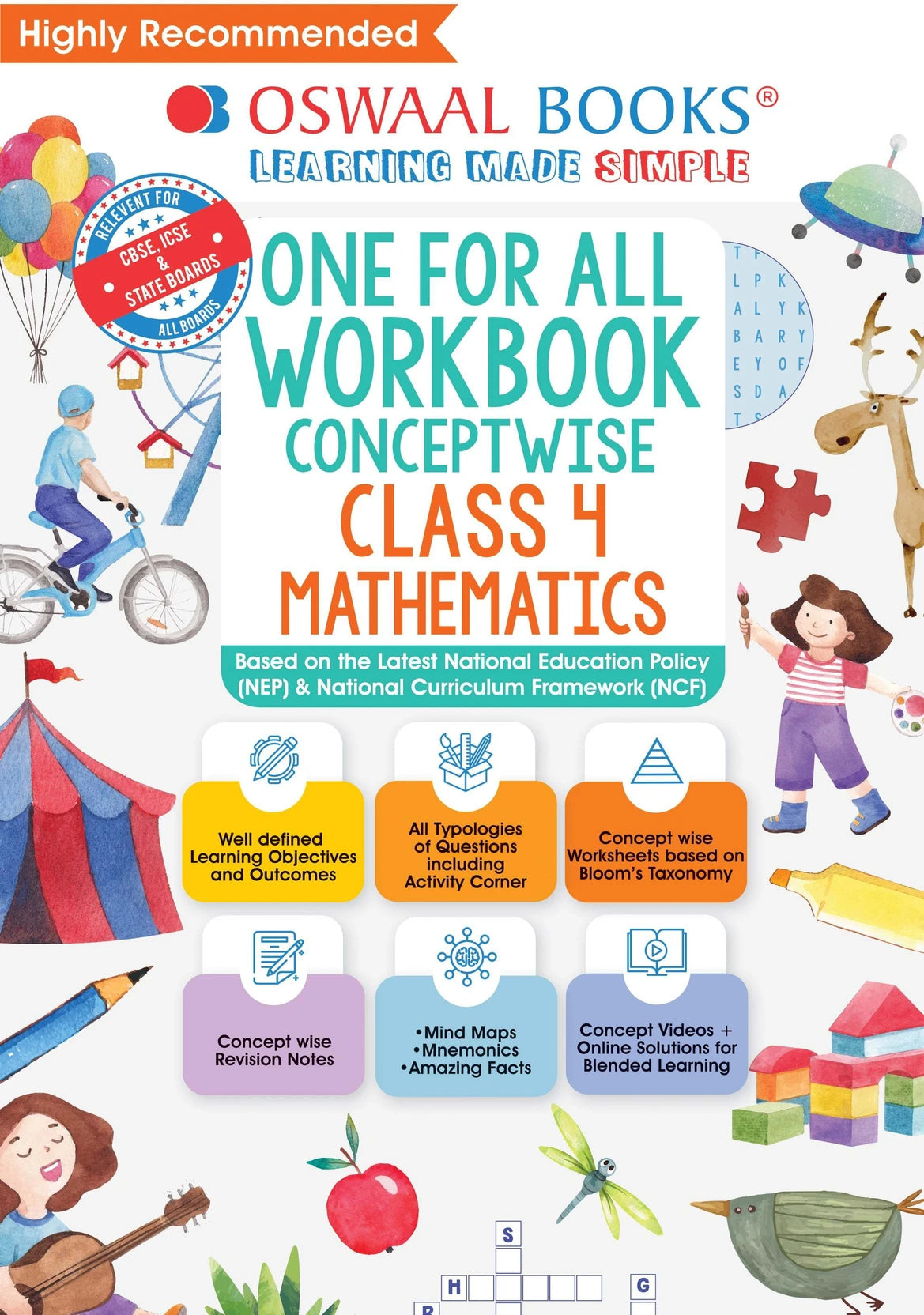 Oswaal One For All Workbook, Class 4, Mathematics - Retail Maharaj