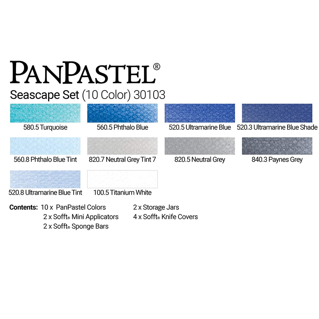 PanPastel Colours Set of 10 (Professional Soft Pastels in Pans) - Retail Maharaj