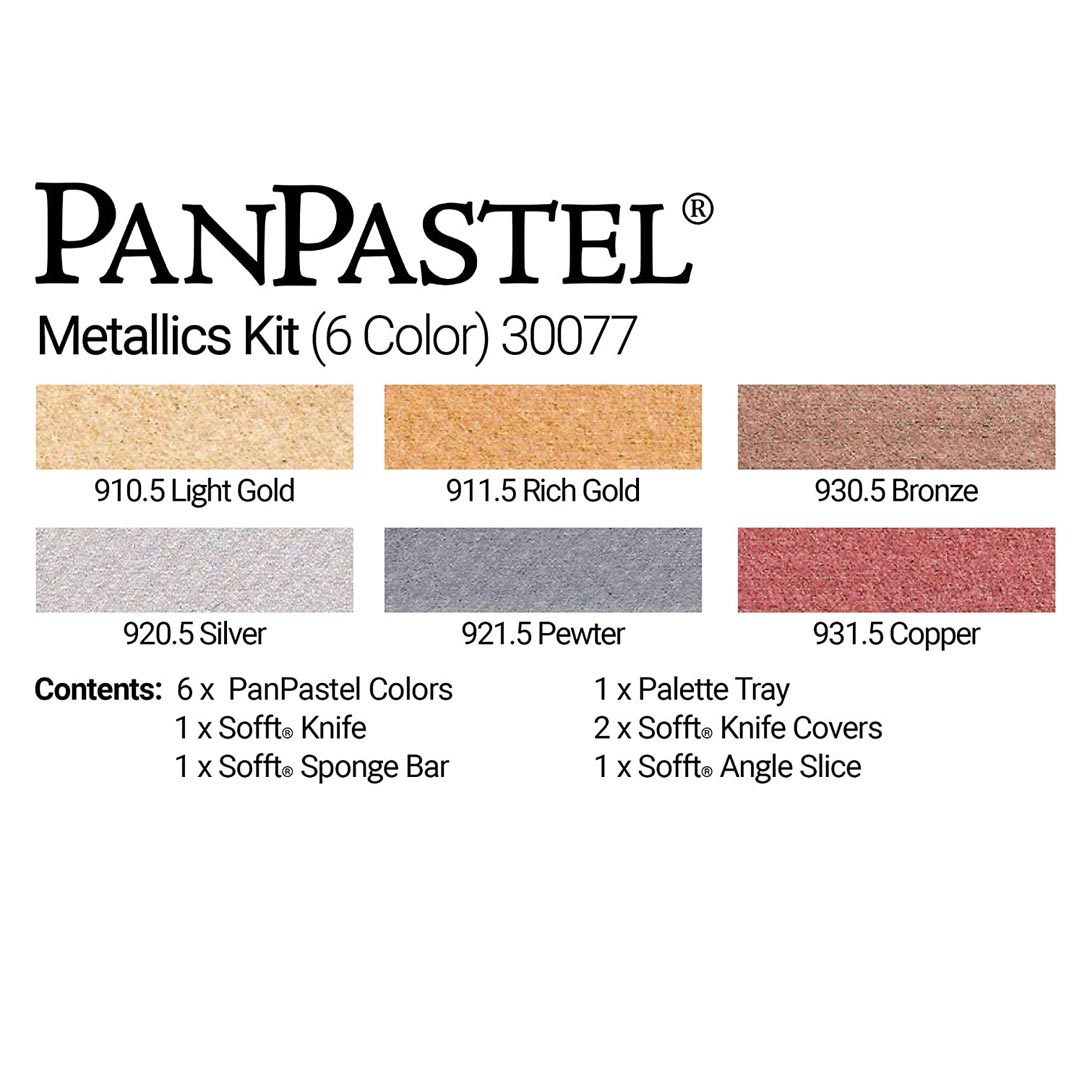 PanPastel Ultra Soft Artist Pastel Metallics Kit - Retail Maharaj