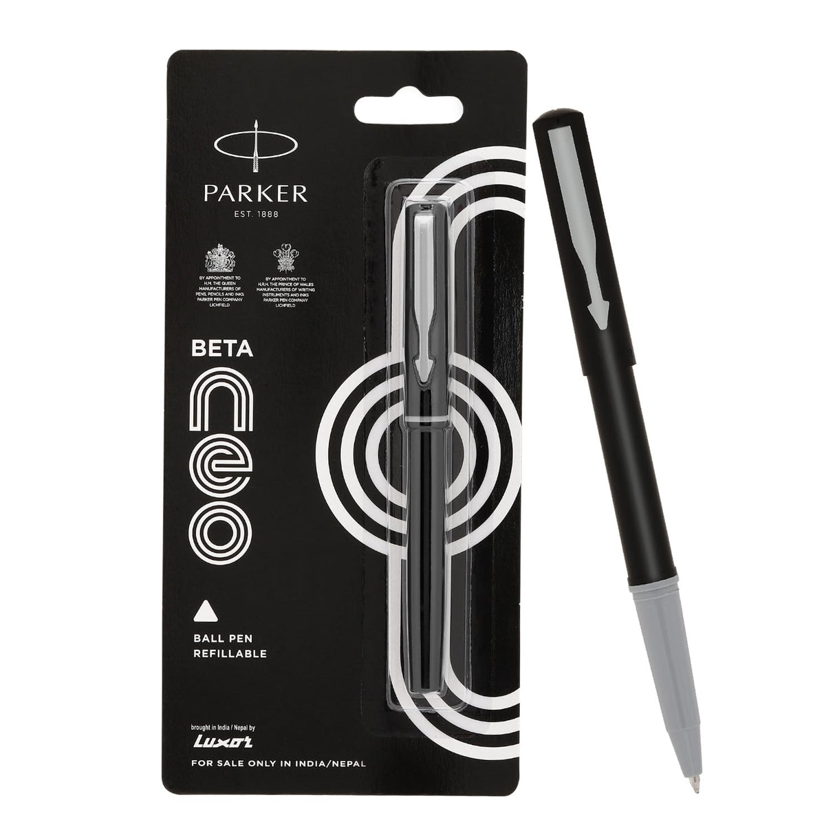 Parker Beta Neo Chrome Trim Ball Pen | Blue Ink | Assorted Body Color | Ballpoint Pen