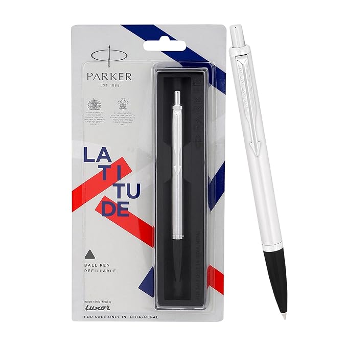 Parker Latitude Shiny Chrome Trim Ball Pen