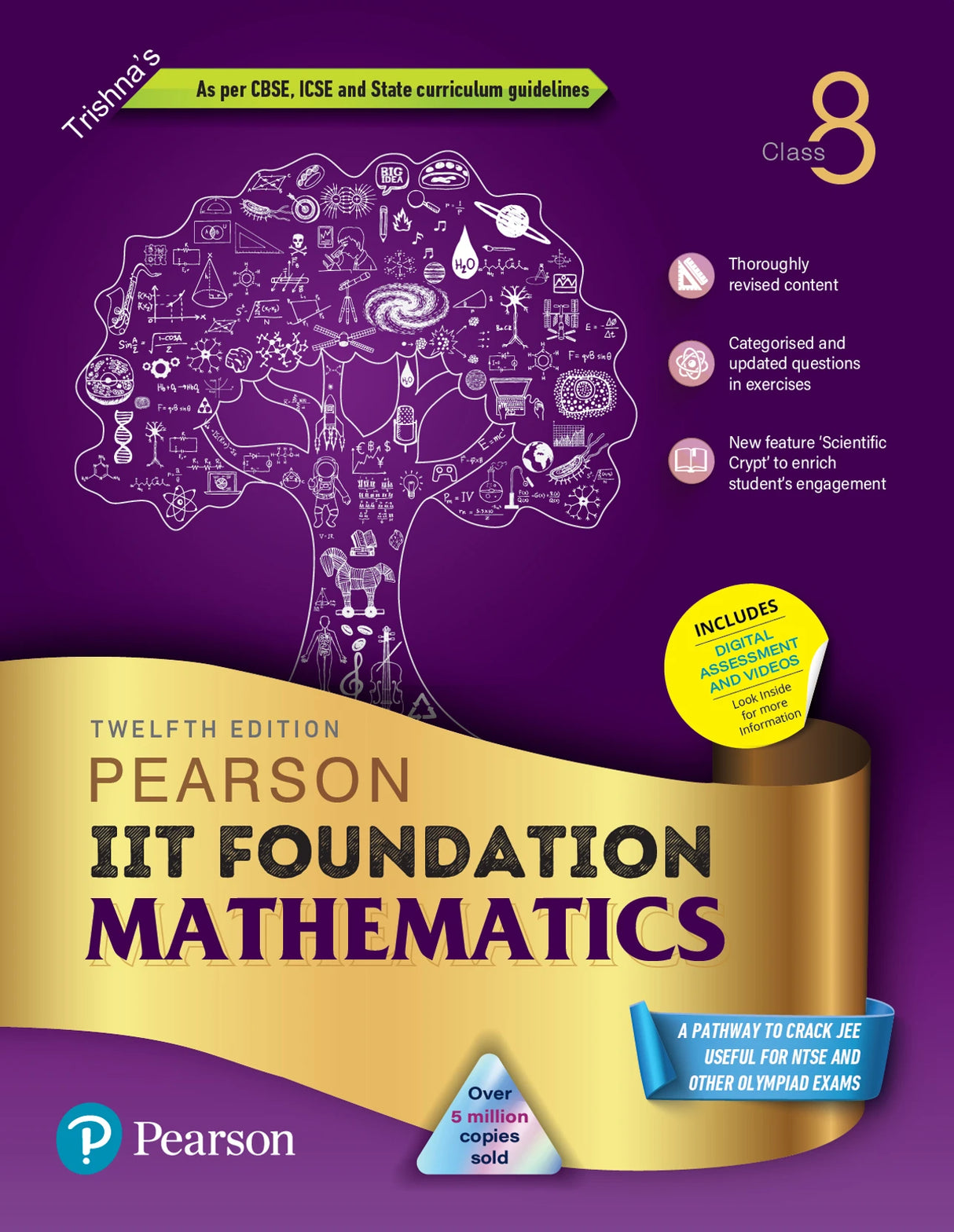 Pearson Iit Foundation'24 Mathematics Class 8 - Retail Maharaj
