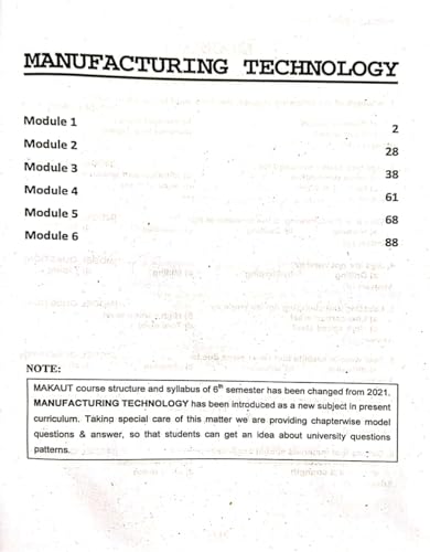 Makaut Organizer Examination Guide B. Teach Mechanical Engineering 6th Semester (English Version) - Retail Maharaj
