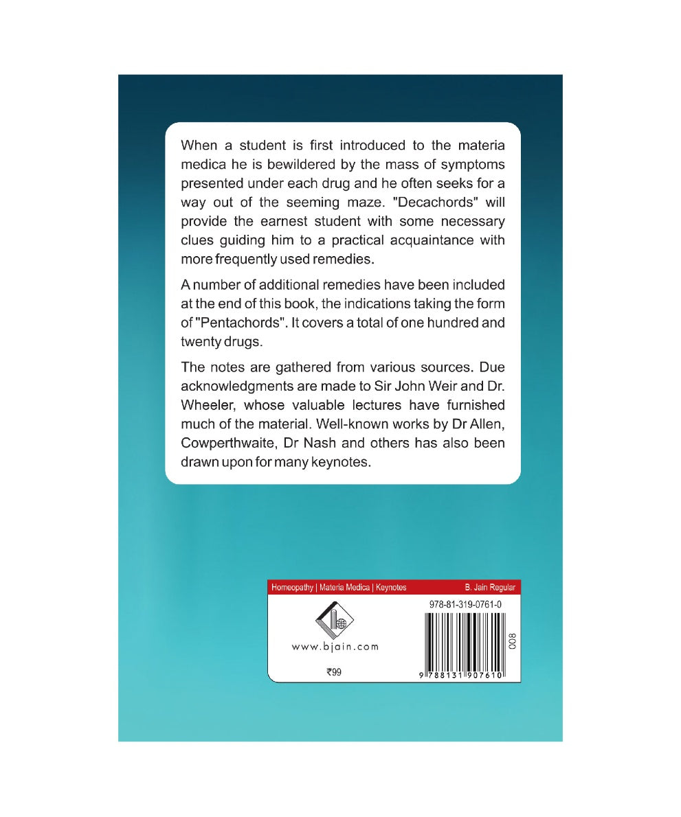 Decachords Top Ten Indications Of 120 Homeopathic Remedies - Retail Maharaj