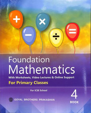Foundation Mathematics For Primary Classes Book 4 (ICSE) - Retail Maharaj