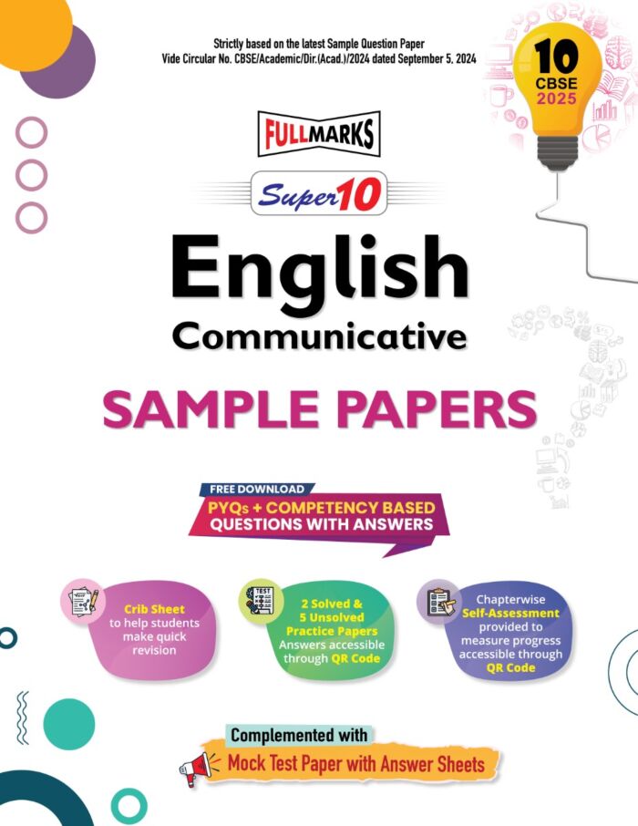 Full Marks Super 10 Sample Papers English Communicative for Class 10 | 2025 Exam - Retail Maharaj