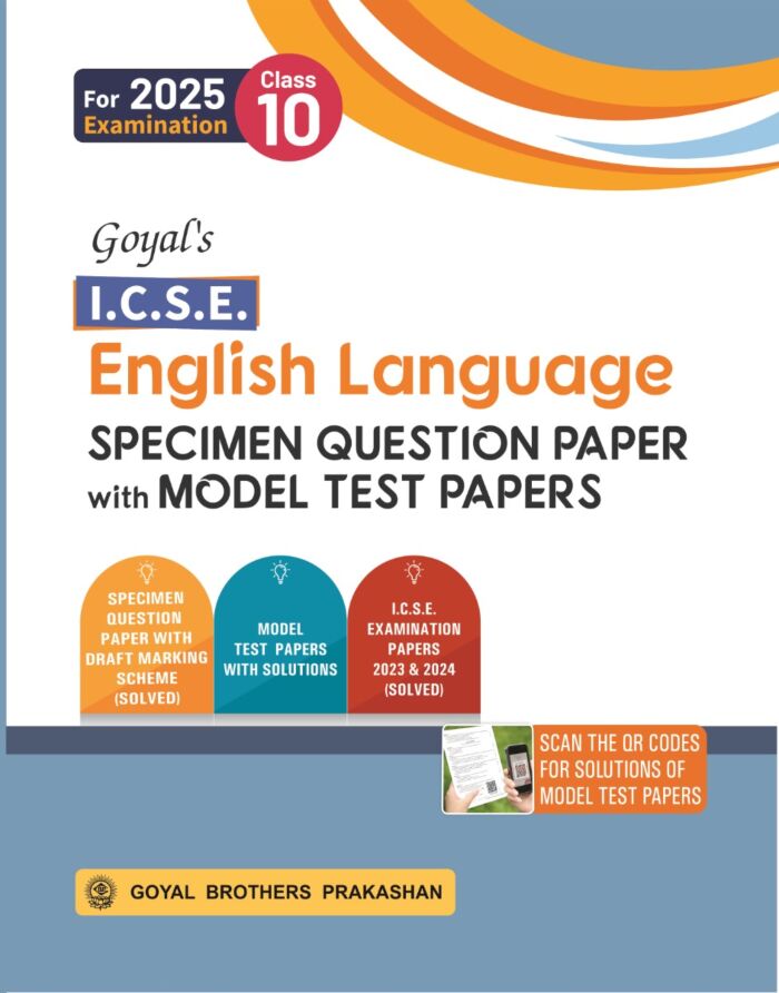 Goyal Brothers ICSE English Language Specimen Question Bank with Model Test Papers for Class 10 | 2025 Exam - Retail Maharaj
